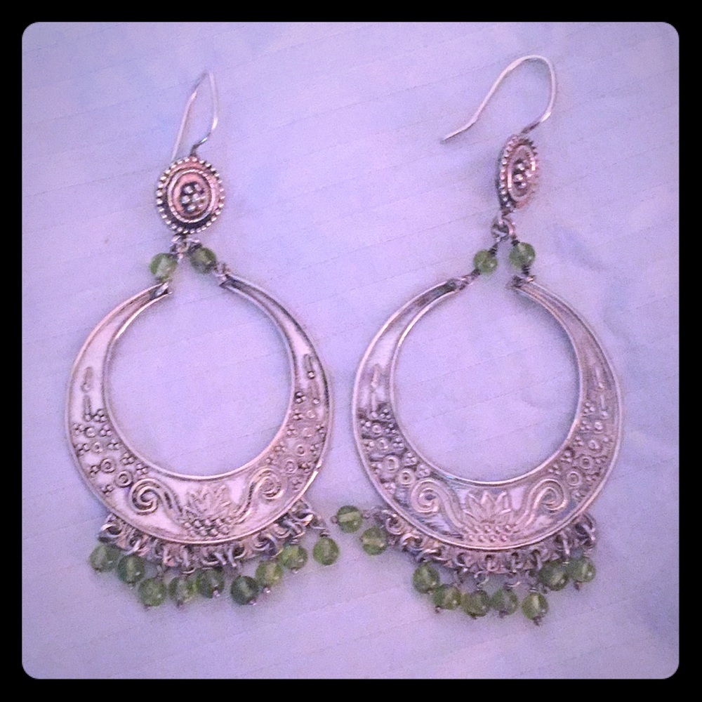Hammered Silver Earrings